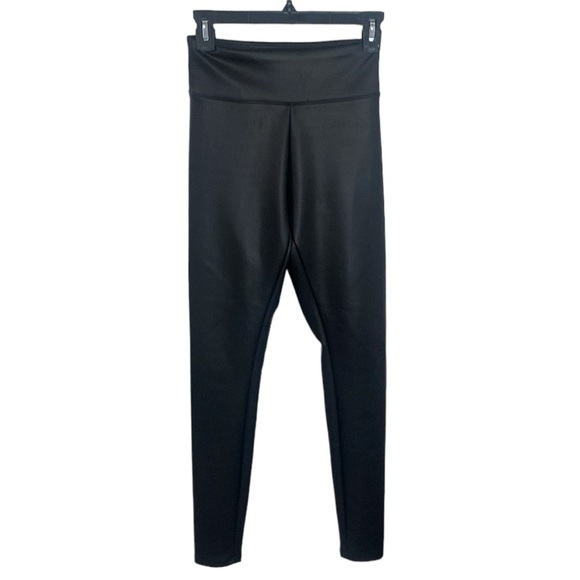 Express black faux leather look super high waist coated leggings size XS - Picture 2 of 12